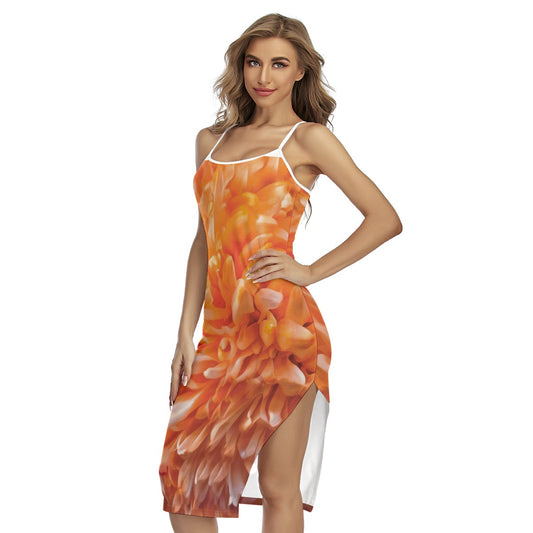 “Peachy” Back Cross Cami Dress