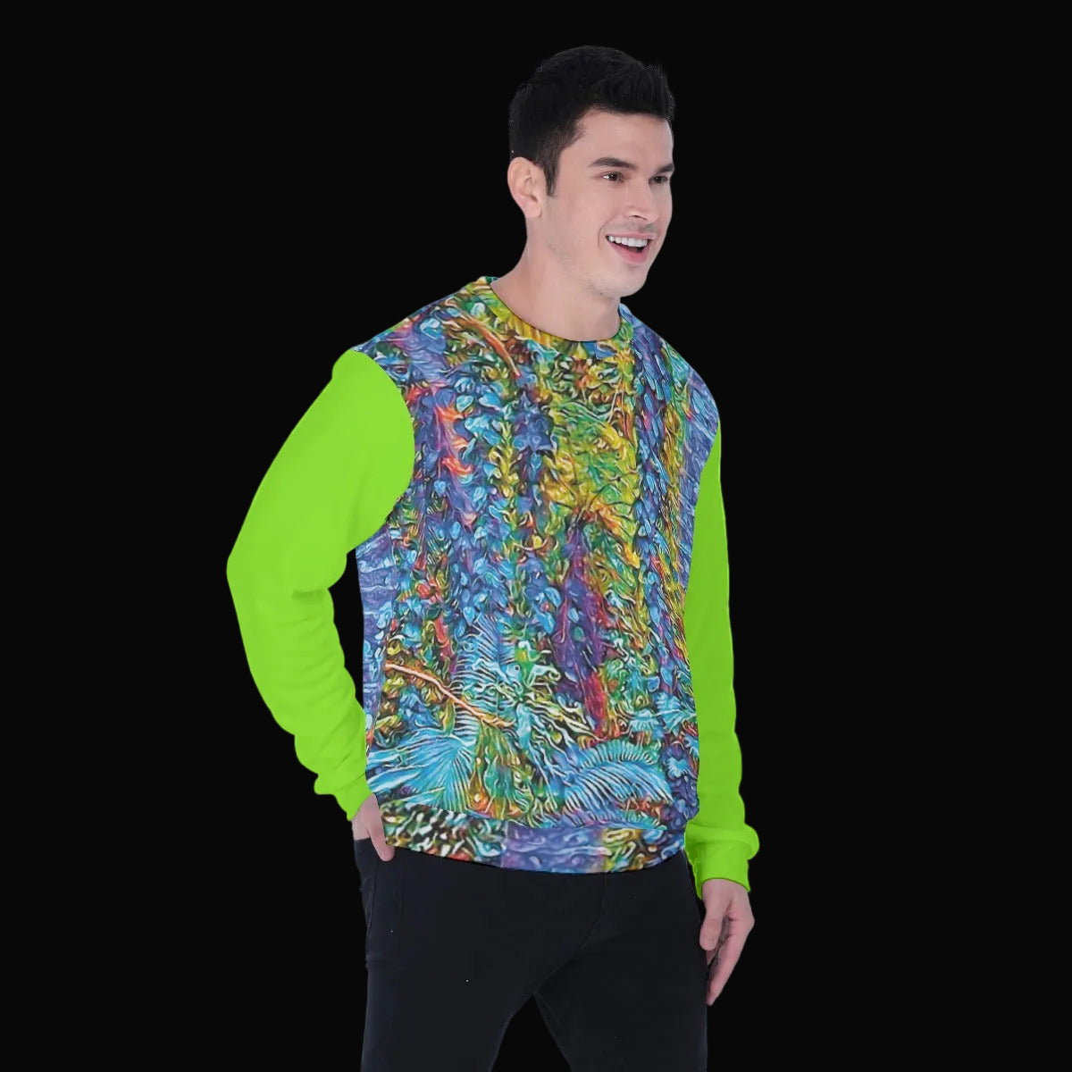 “Flouro Jungle” Men's Heavy Fleece Sweatshirt