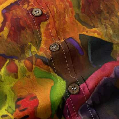“Outback Topography” Men's Breathable Cotton Shirt|125GSM