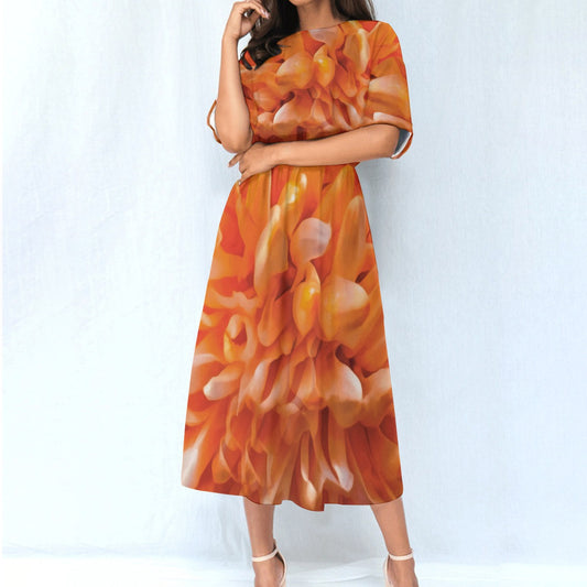 “Peachy” Women's Knee-Length Dress