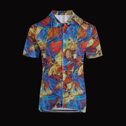 “Marbled Tides II” Women's Raglan Cycling Jersey