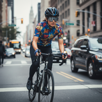 “Marbled Tides II” Women's Raglan Cycling Jersey