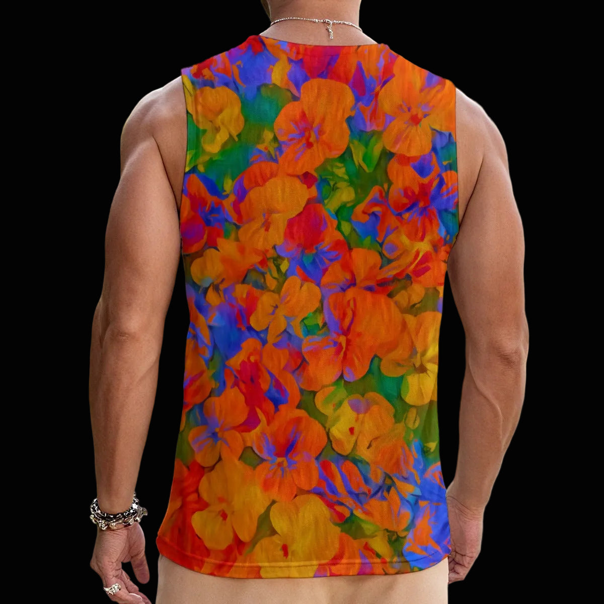 “Colour Garden”  Men's Tank Top With Drawstring