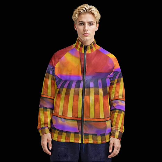 “Carnival” Men's Raglan Sleeve Stand Collar Jacket