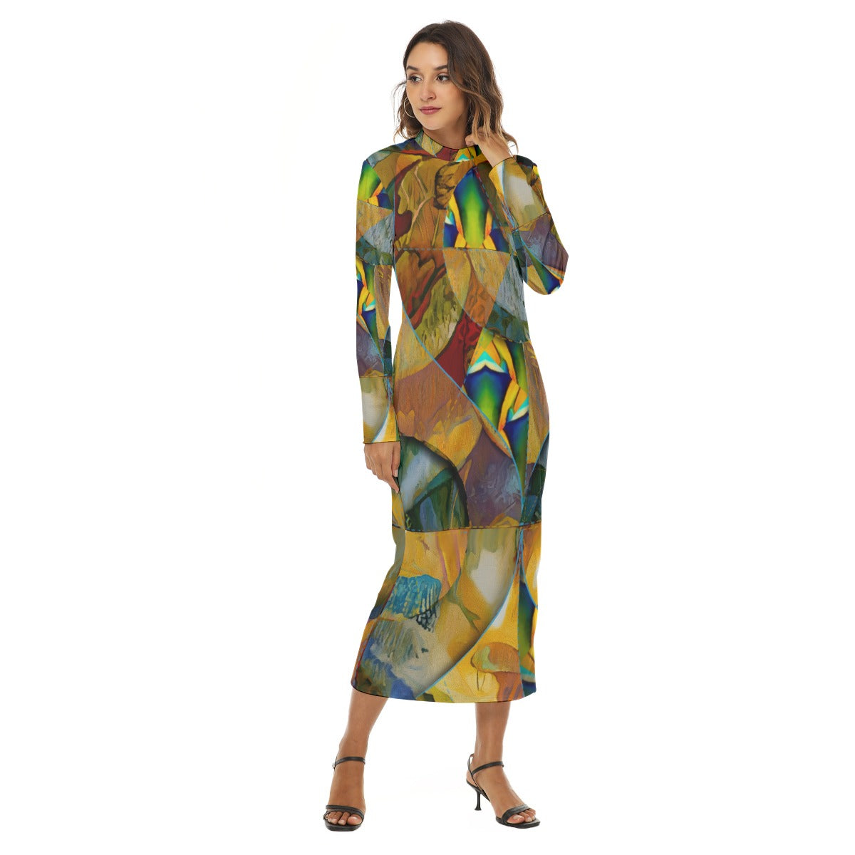 “Earthen Tessellation”  Women's Hip Dress