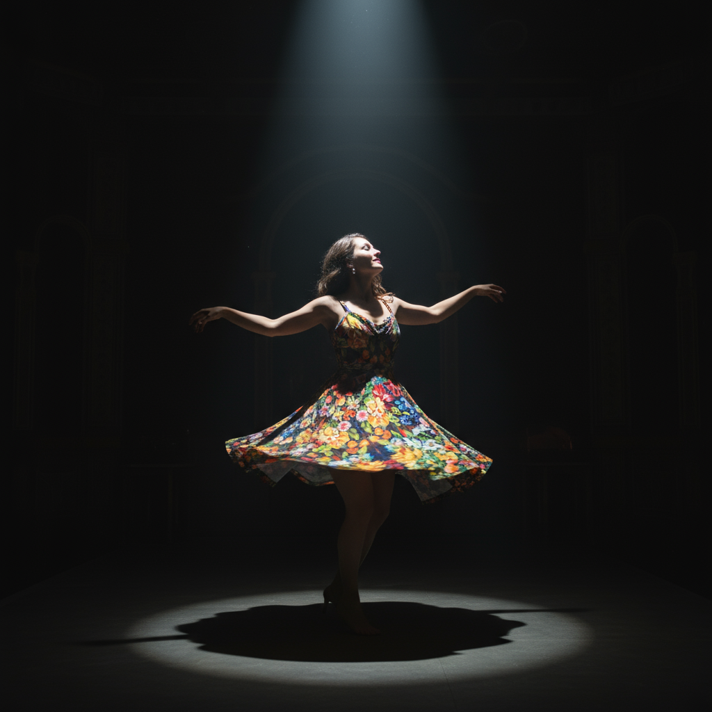 “Midnight Garden” Women's Spaghetti Strap Dress