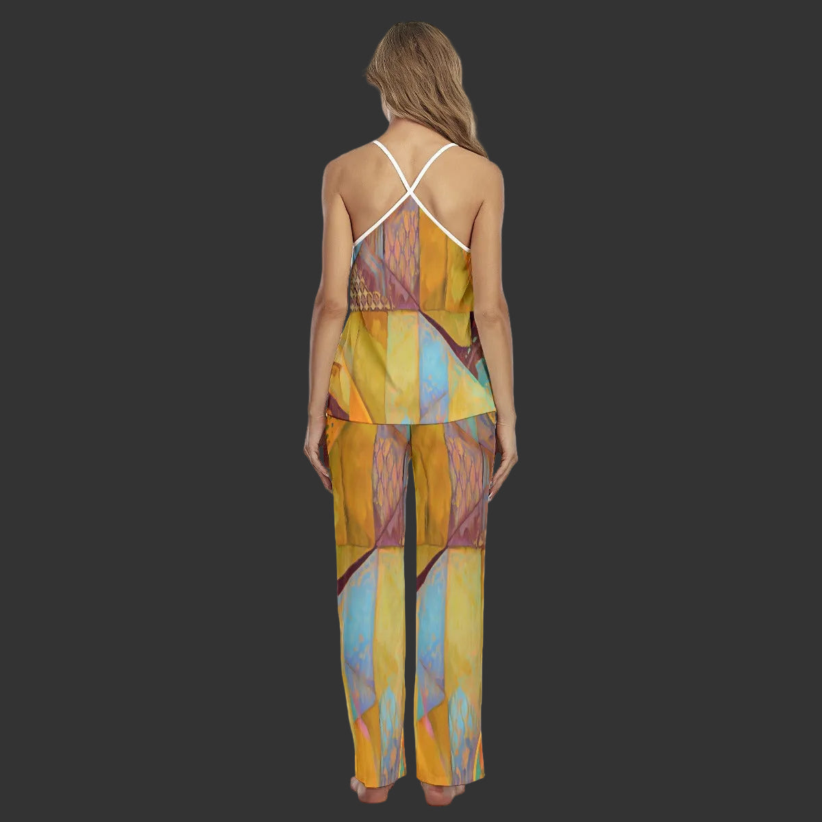 “Aqua Landscape” Women's Cami Pajamas Set