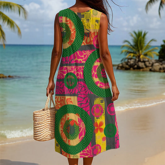“Neo-retro” Women's Sleeveless Dress