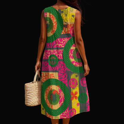 “Neo-retro” Women's Sleeveless Dress