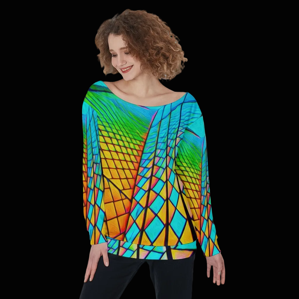 “Opera House 1” Women's Off-Shoulder Sweatshirt