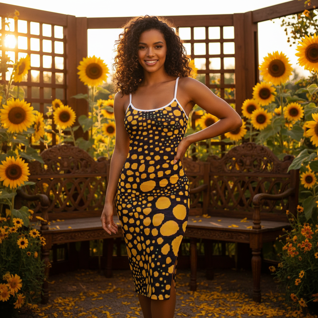 “Spot Me” Women's Back Cross Cami Dress