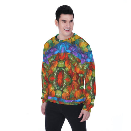 “Kaleidoscopic Spectrum” Men's Heavy Fleece Sweatshirt