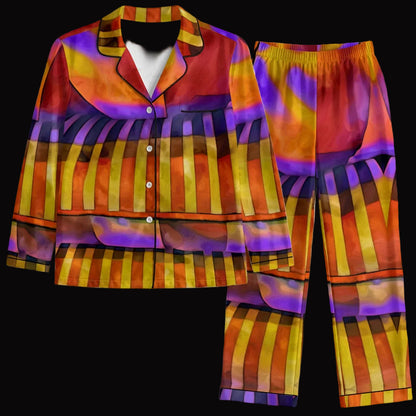 “Carnival” Women's Satin Pajama Set