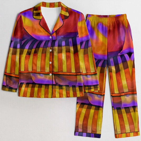 “Carnival” Women's Satin Pajama Set