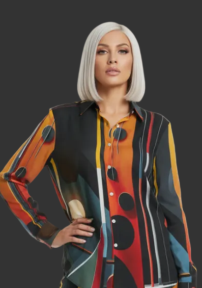 "Mars" Unisex Imitation Silk Shirt Suit