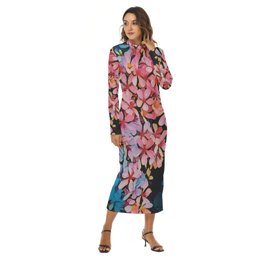 “Pink India Hawthorn” Women's Hip Dress
