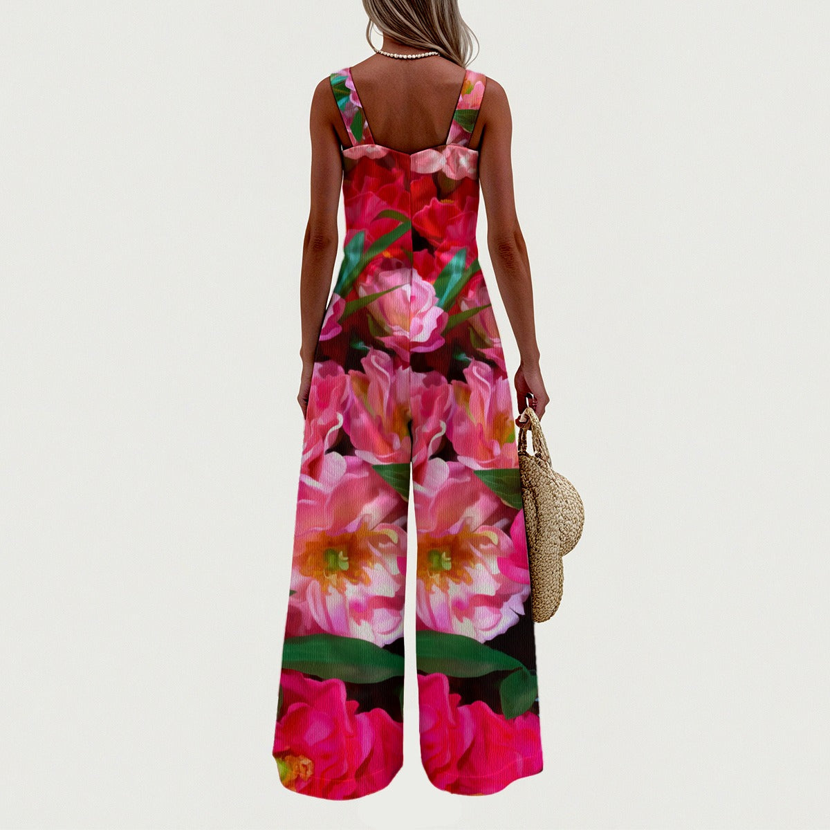 “Summer Blush” Women's Wide-Leg Jumpsuit
