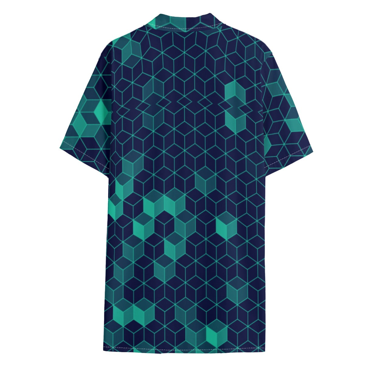 “Polyhedral” Men's Hawaiian Shirt With Button Closure |115GSM Cotton poplin