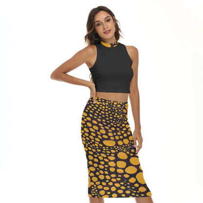 “Spot Me” Tank Top & Split High Skirt Set