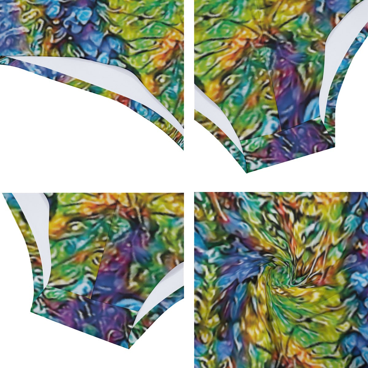 “Flouro Jungle” Men's Triangle Swim Trunks