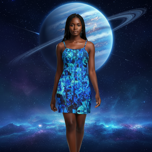 “Electric Blue”  Women's Cami Dress (Plus Size)