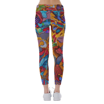 “Fractured Dreamscape” Women's Yoga Leggings