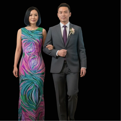 “Noosa” Women's Beach Perspective Chiffon Sleeveless Dress