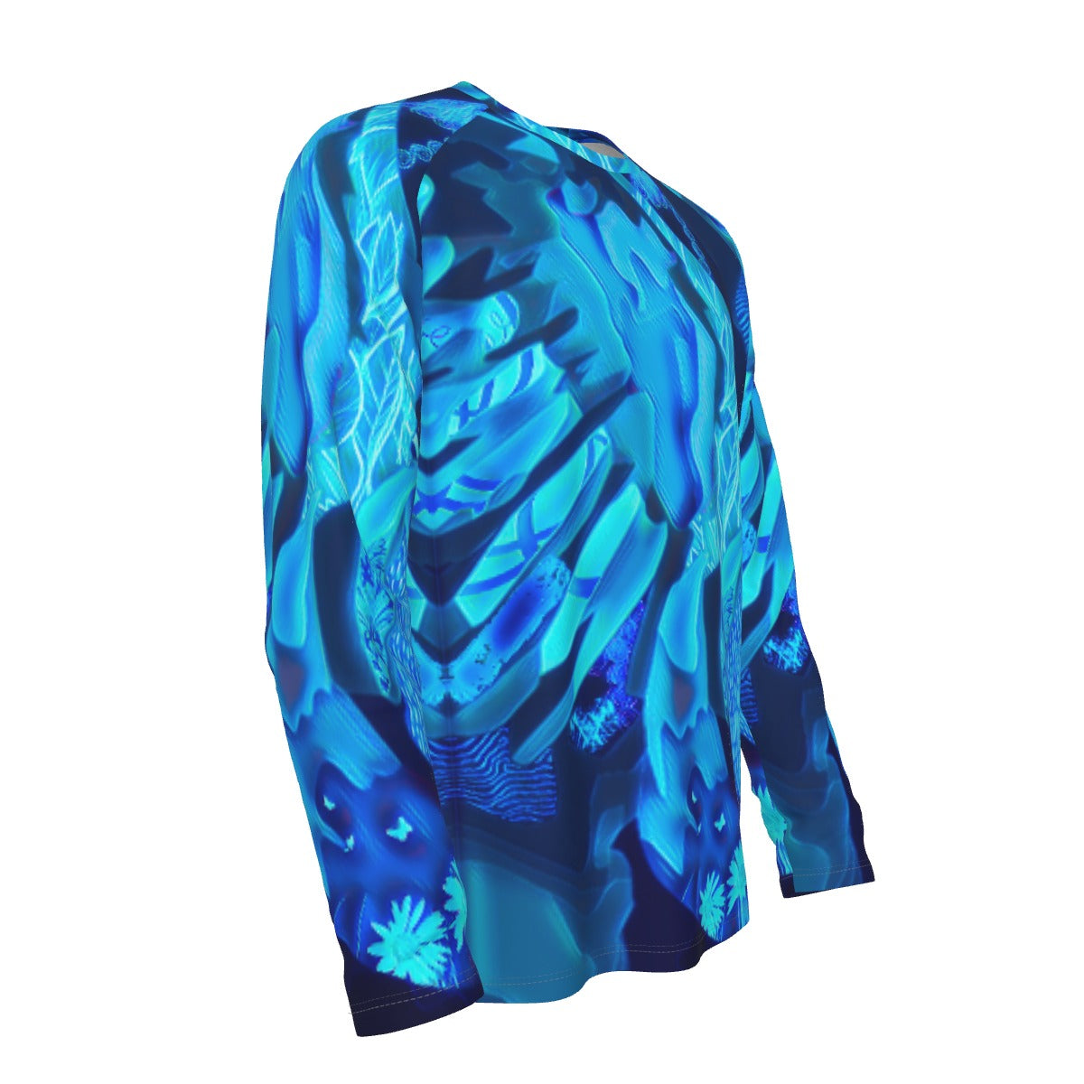 “Azure Dreamscape” Men's Raglan Long Sleeve T-shirt  | 190GSM Cotton