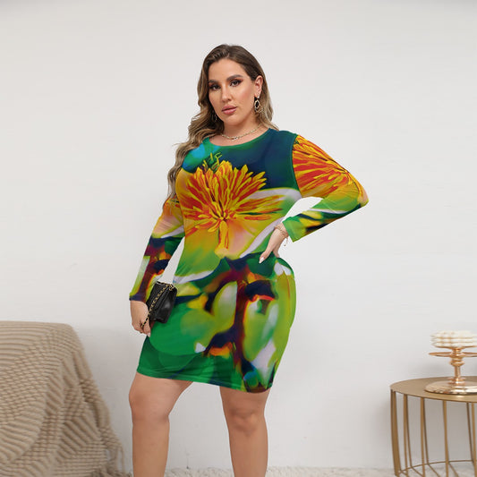 “Magnolia” Women's Mesh Dress (Plus Size)