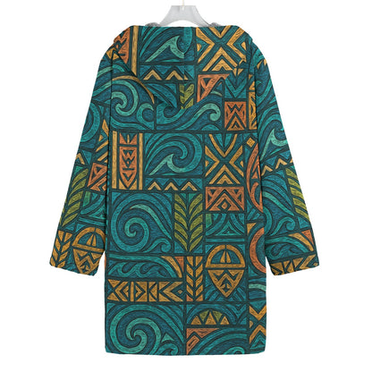 ‘Rapanui’ Men's Canvas Button Fleece Windbreaker