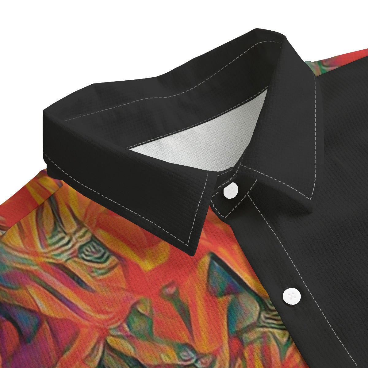 ‘“Chromatic Fusion”  Unisex Shirt With Folding Sleeve