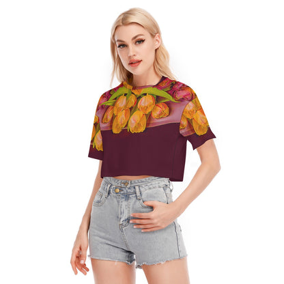 “Radiant Harmony”  Women's Cropped T-shirt | 190GSM Cotton
