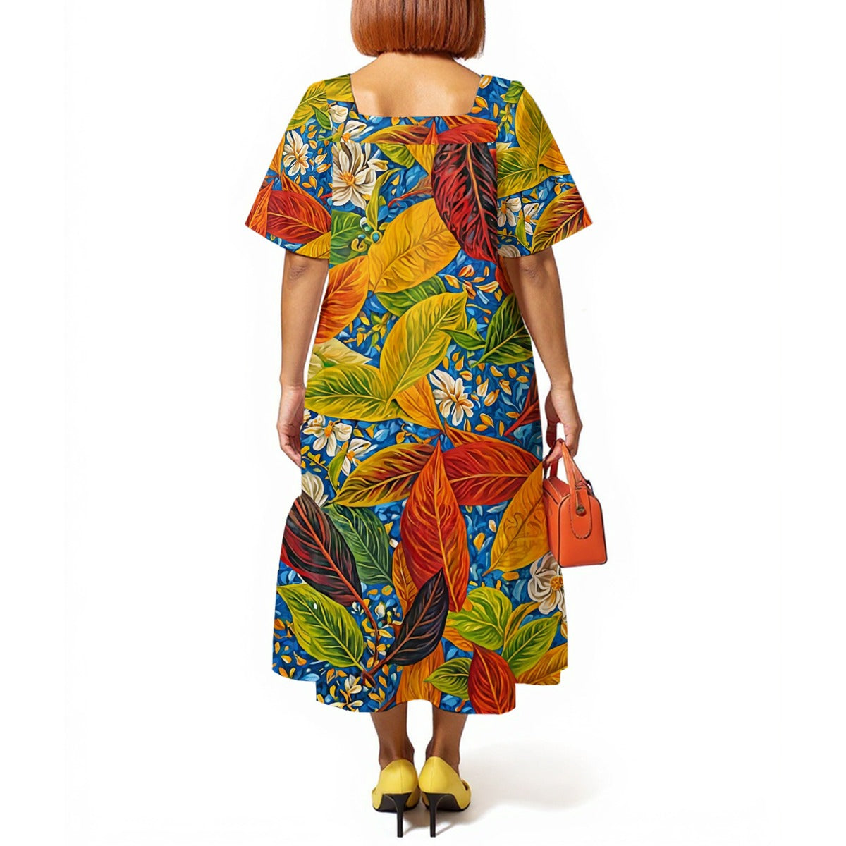 “Botanical Rhapsody” Women's Elegant Long Dress