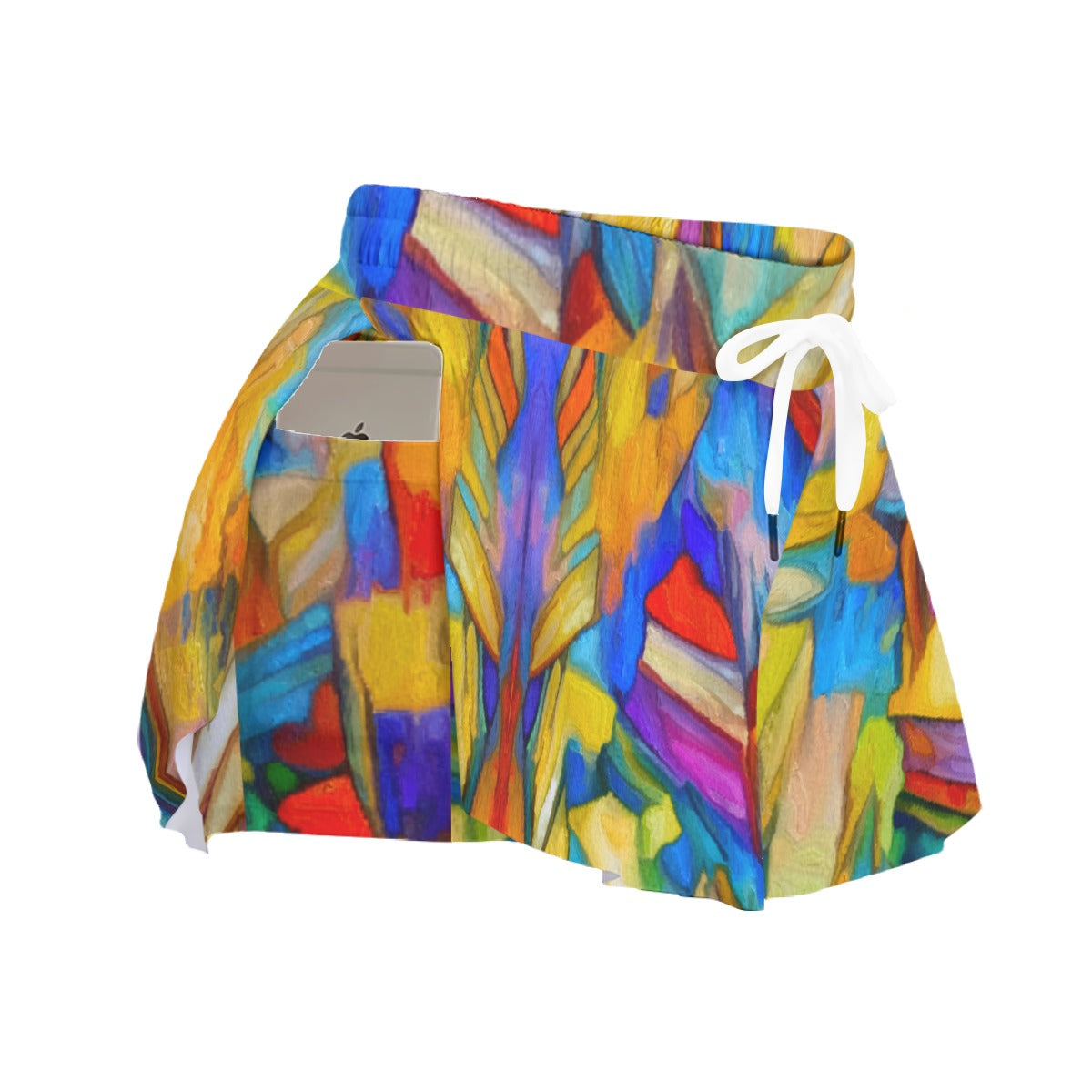 “Colour Block” Women's Sport Skorts With Pocket