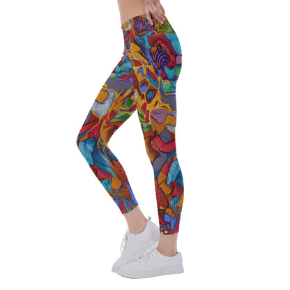 “Fractured Dreamscape” Women's Yoga Leggings