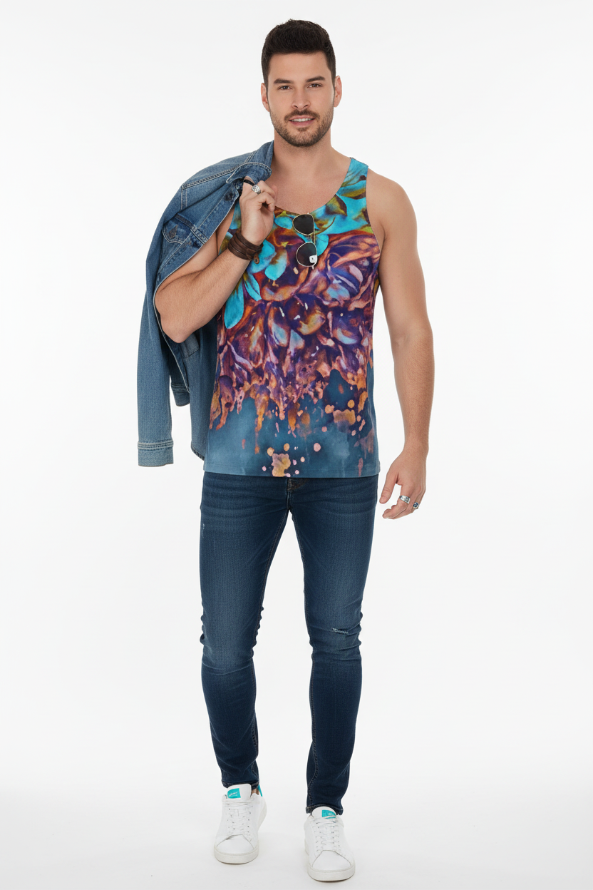 “Blue Clivea”  Men's Tank Top