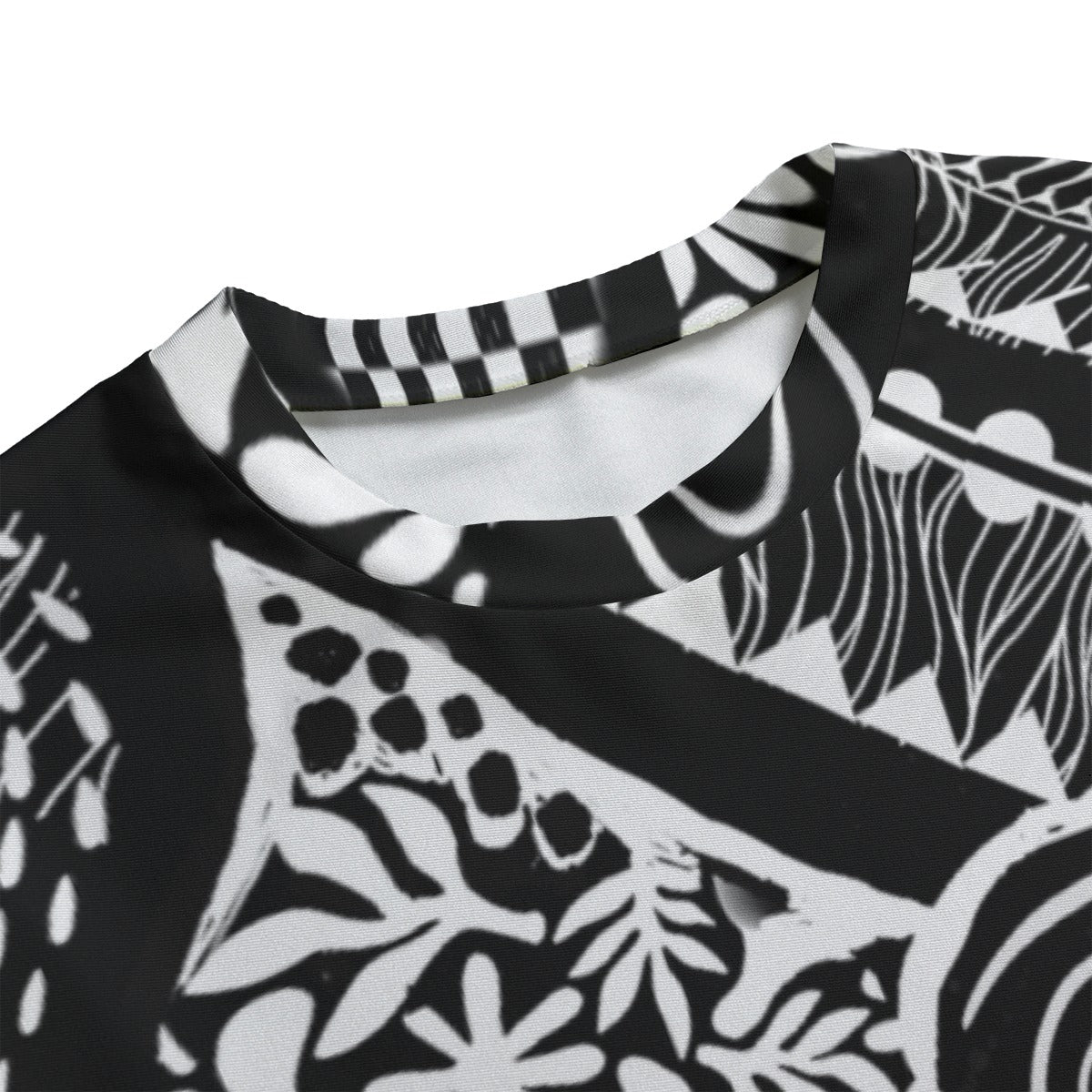 “Scribble”  Women's Side Split T-shirt Set