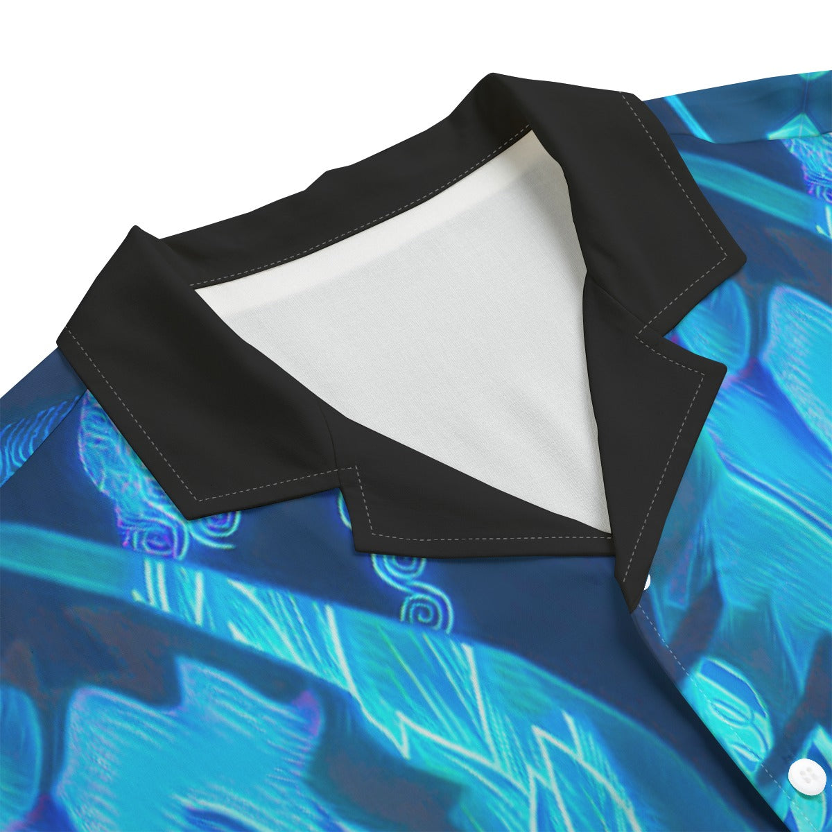 “Azure Dreamscape” Men's Hawaiian Rayon Shirt | 115GSM Rayon