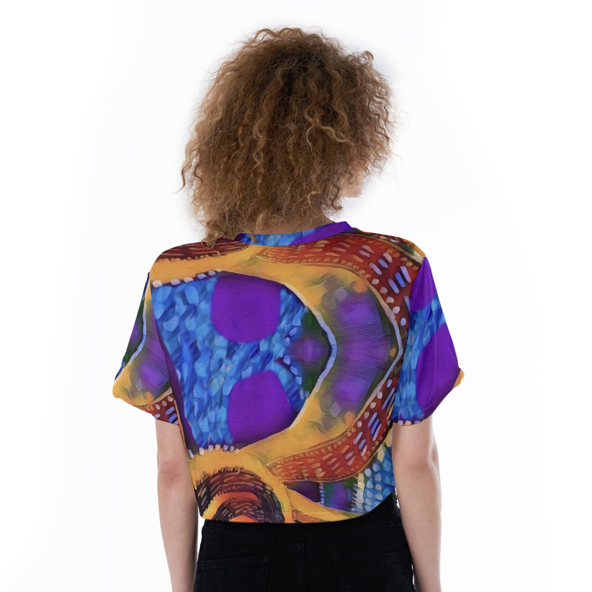 “Colour Vortex” Cropped T-Shirt