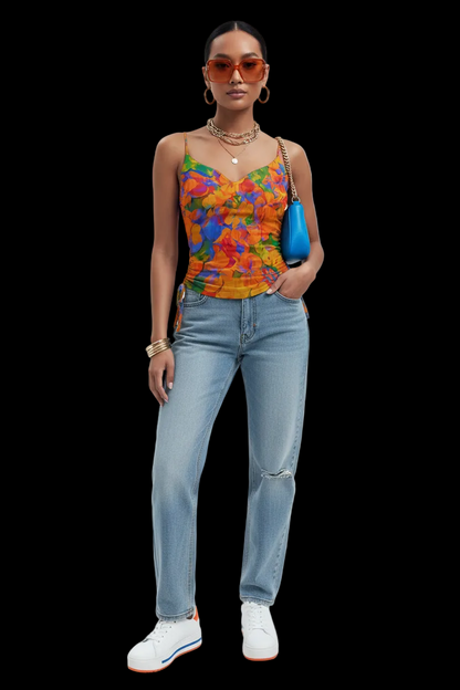 “Colour Garden”  Drawstring Camisole