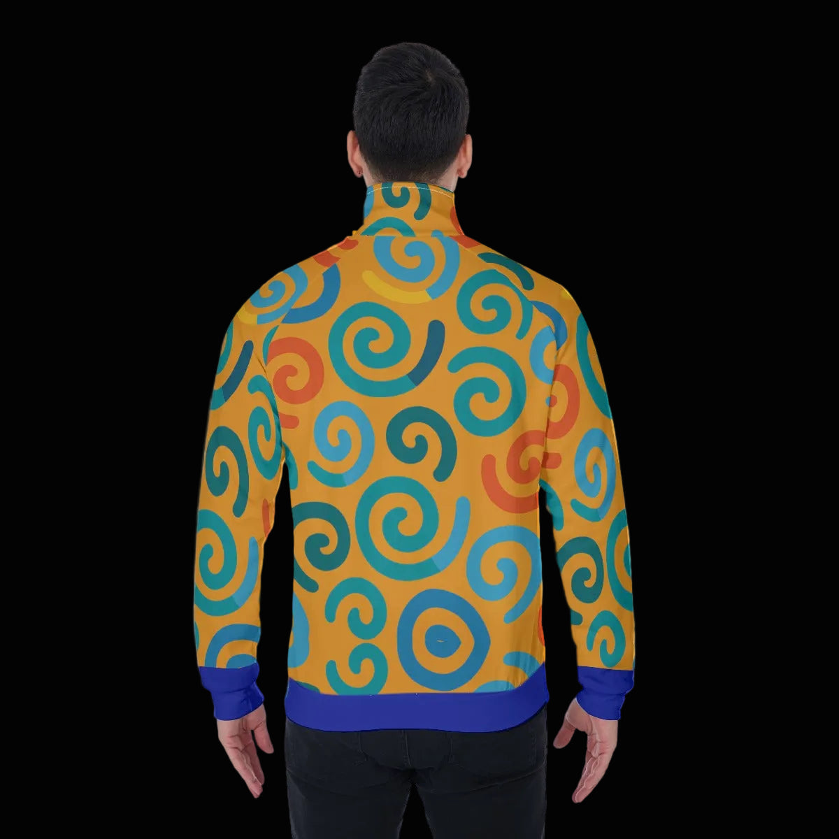 “Spiralling” Men's Stand Collar Jacket