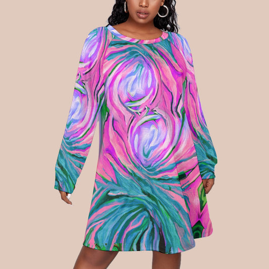 “Noosa” Dress With Raglan Sleeve(Plus Size)