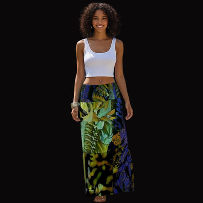 “Spotlight Fern” Women's Pleated Long Skirt