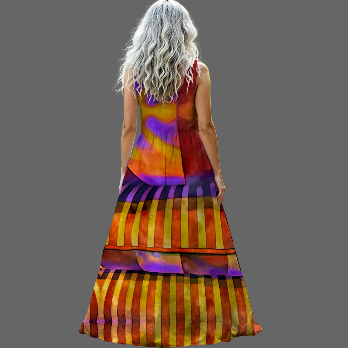 “Carnival” Women’s Sleeveless Maxi Dress