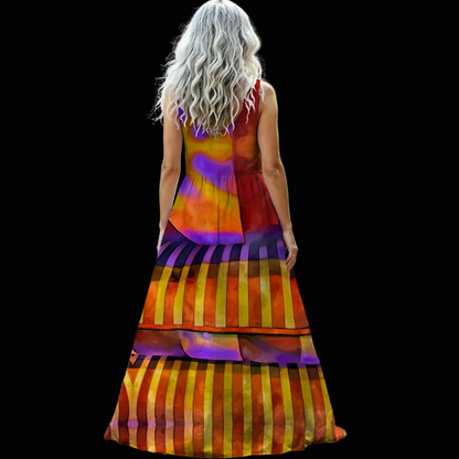 “Carnival” Women’s Sleeveless Maxi Dress