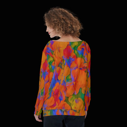 “Colour Garden” Women's Off-Shoulder Sweatshirt