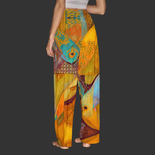 “Aqua Landscape” Women's Pajama Pants