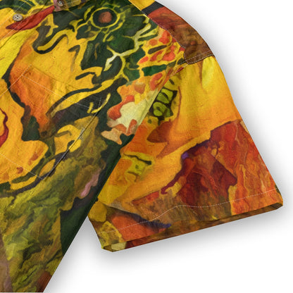 “Outback Topography” Men's Breathable Cotton Shirt|125GSM