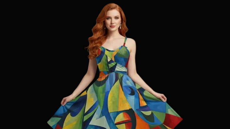 “Geometrica” Women's Spaghetti Strap Dress
