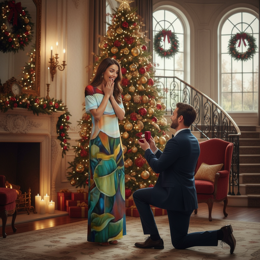 “Gardenia” Women's Long Dress With Pocket